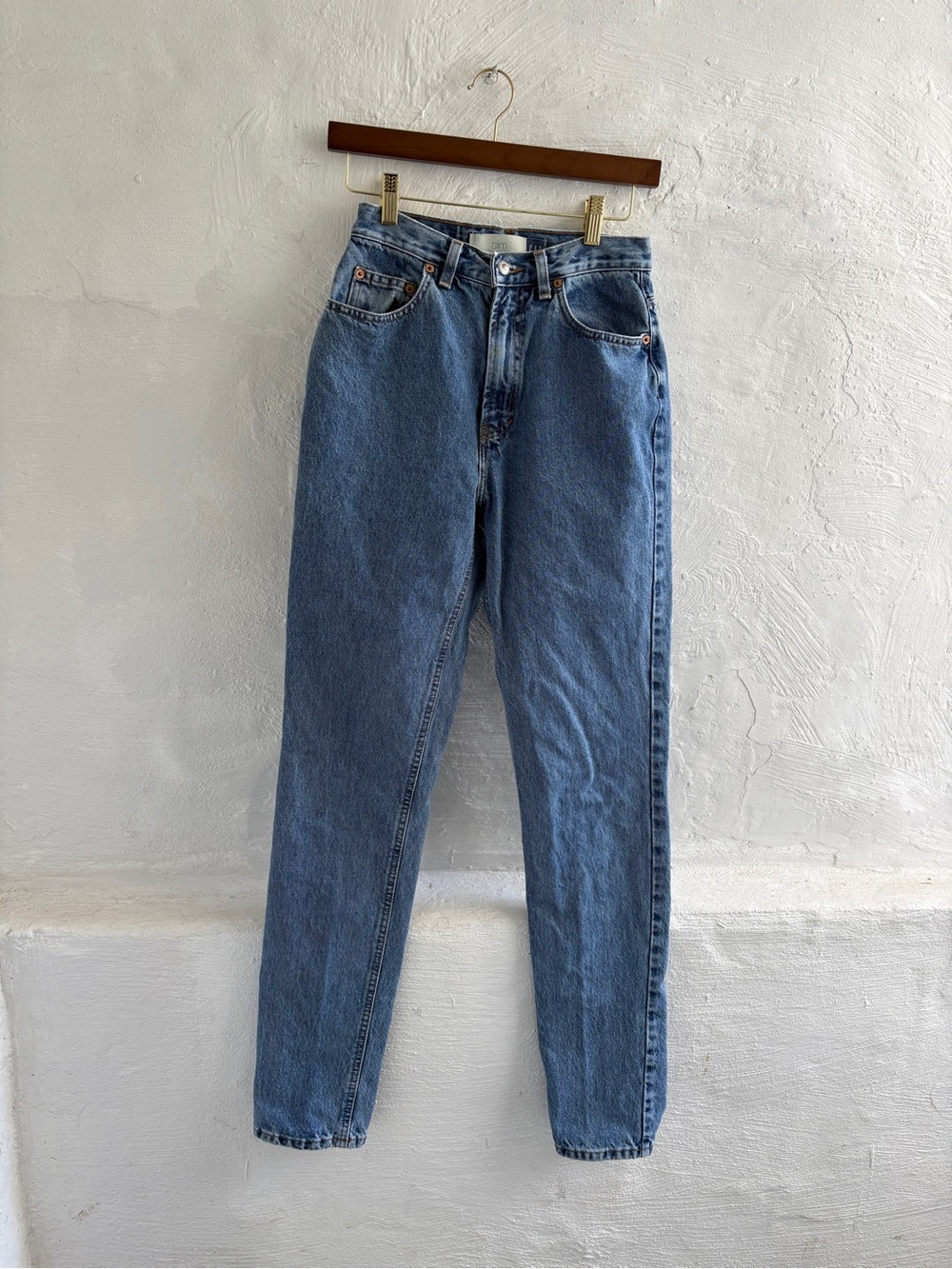 GAP Blue High-Rise Straight Jeans